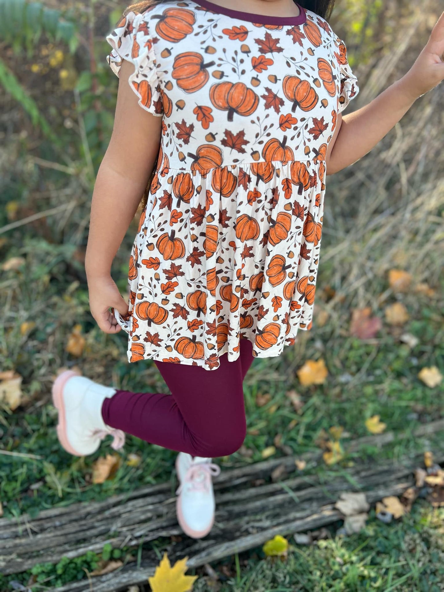 Fall Leaves - Peplum & Leggings