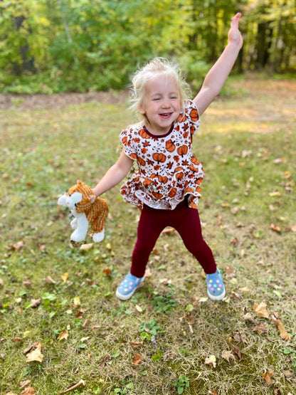 Fall Leaves - Peplum & Leggings